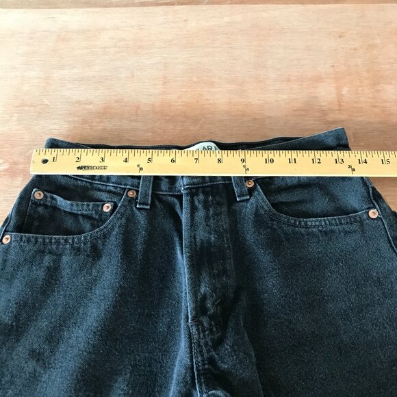 Vintage Levi's 503 Regular Fit Jeans Women 29 Black Mid Rise Stretch 18083 - Picture 9 of 13